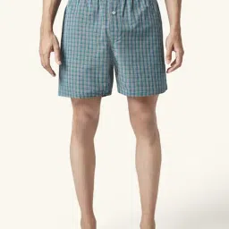 Ajile by Pantaloons Green Cotton Regular Fit Checks Boxers-picture-43