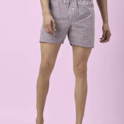 Ajile by Pantaloons Red Cotton Regular Fit Checks Boxers-picture-34