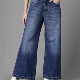 Global Republic Blue Straight Fit Mid Rise Jeans-picture-1