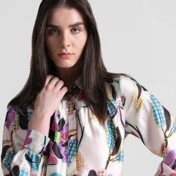 Only Beige Printed Shirt-image-6