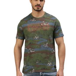 Royal Enfield Adventure Multicolor Regular Fit Printed Crew T-Shirt-image-35