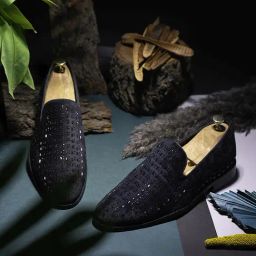 Griffin Men's NAKED STOMPER Navy Loafers-image-23