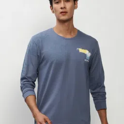showoffff SHOWOFF Blue Slim Fit Printed Sweatshirt-picture-7