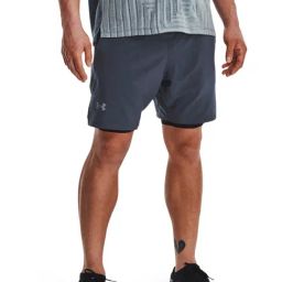 Under Armour Grey Classic Fit Sports Shorts-image-26