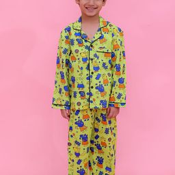 UNBIND Boys Printed Shirt & Trousers Night Suits-image-7