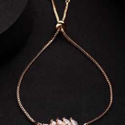 VOGUE HAIR ACCESSORIES American Diamond Studded Wraparound Bracelet-image-45