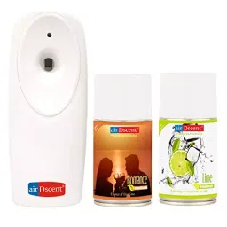 Airdscent Automatic Air Freshener & Refill With Romance & Refreshing Lime Fragrance 250 ml Each (Pack of 3)-picture-41