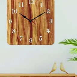 Freny Exim Beige Analogue Wood Wall Clock-35