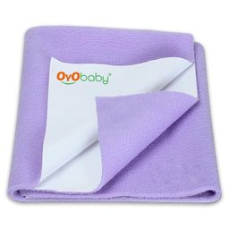 OYO BABY Small Dry Sheet 100% Waterproof for New Born Baby | Protects Mattress, Bed Sheet | Size 50 X 70cm,(Voilet)-13
