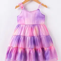 Kookie Kids Singlet Sleeves Tiered Ombre Dress - Purple-picture-41