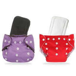 Chinmay Kids One Size Adjustable Baby Cloth Button Diaper - Washable/Reusable Nappies for Infants & Toddlers With Black Insert (8 X 8 inch) Pack of 2-17