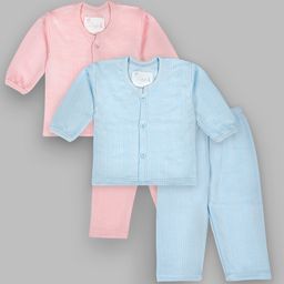 Tiny Bugs Pack Of 2 Full Sleeves Ribbed Thermal Set - Pink & Blue-image-68