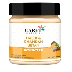 CARET ORGANIC Set of 4 Face Pack & Papaya Face Wash & Kesar Gel & Almond Body Lotion Combo-7