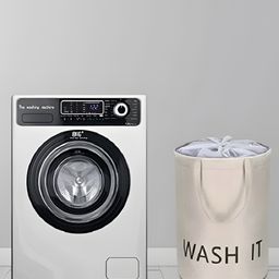 COZY VIBES Laundry Basket Folding Waterproof Square Laundry Basket Folding Basket Sorting Machine-PACK OF 1-COLOR MAY VARY image 4