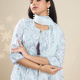 KALINI Women Printed A-Line Kurta Set-image-73