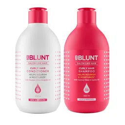 BBLUNT Curly Hair Shampoo 300ml & Conditioner 250g Combo With Jojoba Oil & Shine Tonic-42