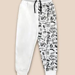 Kidsville White & Black Printed Batman Joggers-image-34