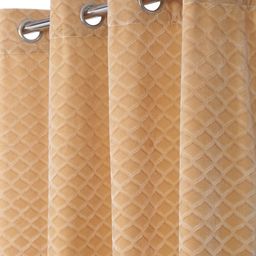 HOSTA HOMES Cream-Coloured Set of 2 Geometric Window Curtains image 5