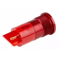 RS PRO Red Panel Mount Indicator 28 V, Mounting Hole Size 22 mm, Termination Type Faston, Solder Lug, IP Rating IP67, Model No 8987687 image 3