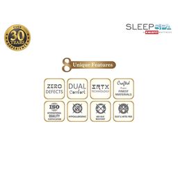 SLEEP SPA Maroon Quilted Back Support Orthosense Cocopedic Tech Single Mattress image 5