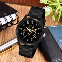 Gopal Shopcart Unisex Printed Dial Bracelet Straps Analogue Watch KT Islamic NUM03 BLK CD-image-24