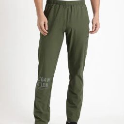 Wildcraft Olive Regular Fit Printed Trackpants-image-21