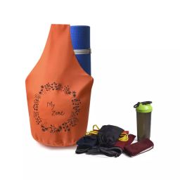 IVILLAGE Yoga02 Premium Cotton Shoulder Bag Orange Suitable For Yoga, Gym & Fitness-image-92