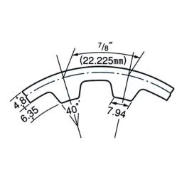 Mitsuboshi Rubber Timing Belt XH Shape (Length 1750 mm, Teeth 80), 700XH400-image-30