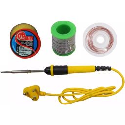 Fadman 4 In 1 Soldering Iron Kit Copper, Iron & Nickle Corded 25 W Yellow+Black with Solder Wire-5