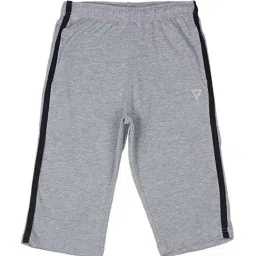Proteens Kids Grey Cotton Regular Fit Capri-picture-4