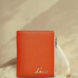 Lavie Orange Solid Bi-Fold Wallet for Women-31