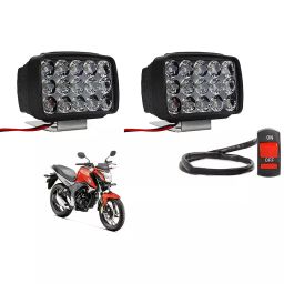 Cartronics 15  LED Fog Light With On/Off Switch  for Honda CB Hornet 160 R (Set of 2 Pcs)-38