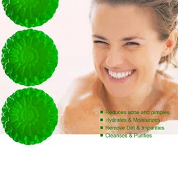 GROOVY Set Of 3 Green Tea Antibacterial Soaps - 100 g Each image 3