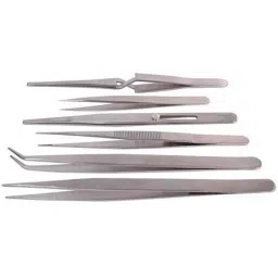 DURATOOL Six Piece Stainless Steel Tweezer Set, JS-181T..-25
