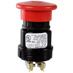 Honeywell Emergency Stop Switch, Dpst, 12V, Screw, 87941-08-18
