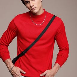 The Roadster Life Co. Turtle Neck Pure Acrylic Sweaters-image-79