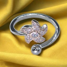 Taraash 92.5 Sterling Silver Floral Casual Ring for Women-image-78