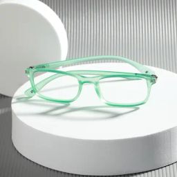 Enrico Eyewear Green  Rectangular Unisex Eye Frames - Computer Glasses-image-3