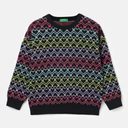 United Colors of Benetton Kids Girl's Regular Fit Crew Neck Knitted Sweater-picture-26