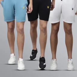 Vimal Jonney Multicolor Regular Fit Lounge Shorts - Pack of 3-image-72