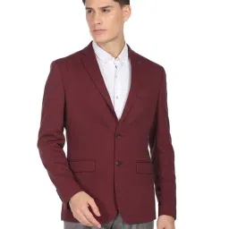 Arrow Red Slim Fit Blazer-picture-6