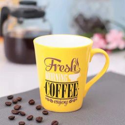 Clay Craft Multicolor Fine Ceramic Abstract Milk Mug - 350 ml - 1 Pc-image-10
