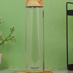 Femora Transprent Borosilicate Glass Water Bottle With Marble Lid (0.75 L)-31