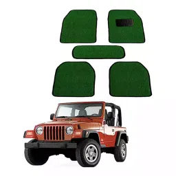 Auto Pearl HD5M130 PVC and Plastic Standard Mat for Mahindra Jeep 2005-2015 (Green)-20