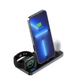 UNIGEN Unidock 3 in 1 USB Type C Foldable 15 W Black Charging Station, UD100BK-3