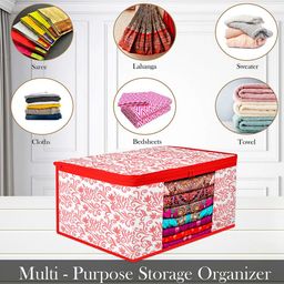 Kuber Industries Red Set of 3 Regular Multi-Utility Organisers image 4