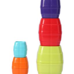 Giggles Safari Stack N Nest Barrels Multicolour - 10 Pieces-9