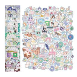 FunBlast DIY 3D Kawaii Stickers Set  16 Sheets (100+ Pcs) Girls & Flowers-image-76