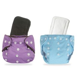 Chinmay Kids One Size Adjustable Baby Cloth Button Diaper - Washable/Reusable Nappies for Infants & Toddlers With Black Insert (8 X 8 inch) Pack of 2-image-21