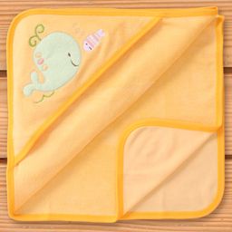 Child World Terry Knit Animal Embroidered Hooded Bath Towel L 76.2 x B 76.2 cm- Golden-picture-14